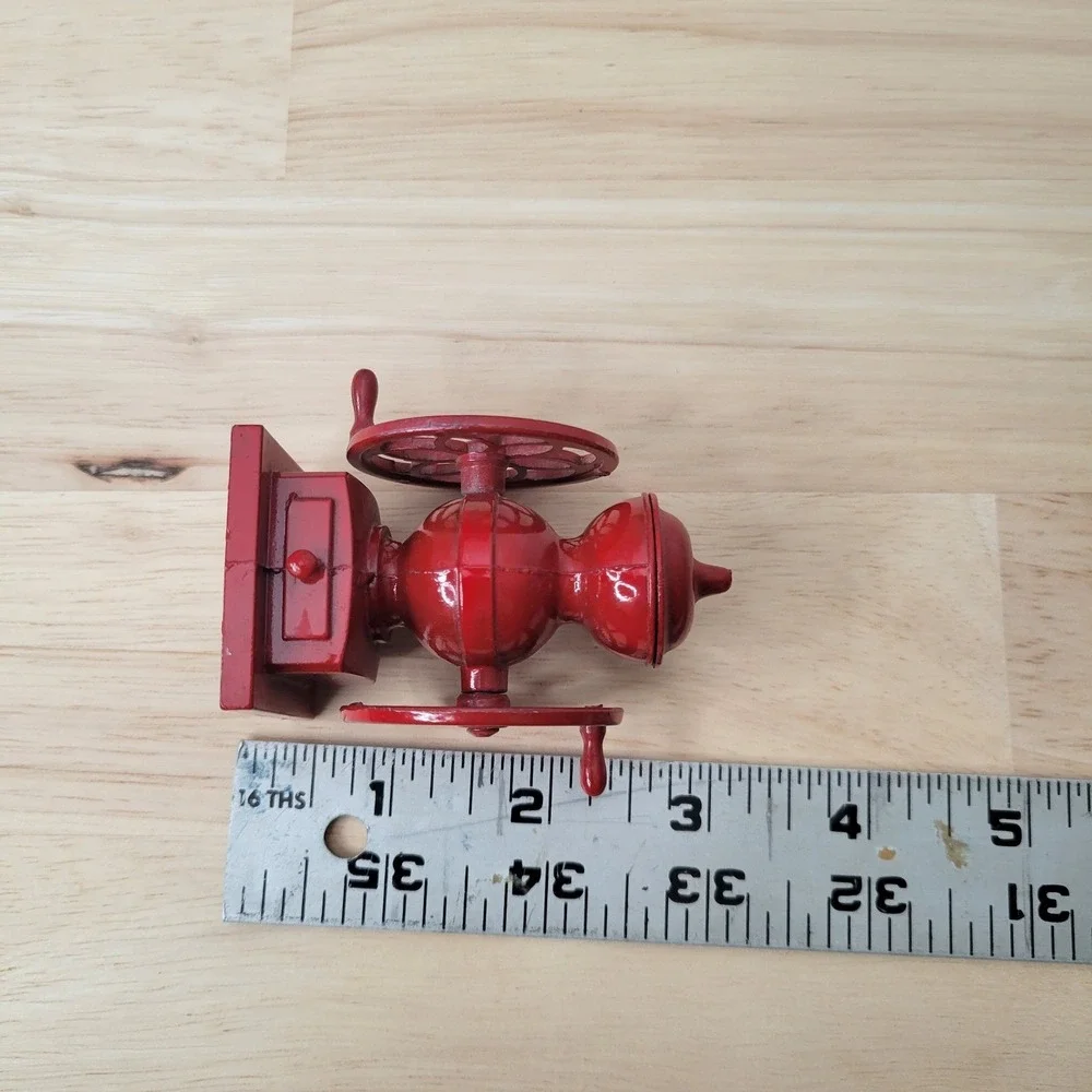Vintage Die Cast Metal Coffee Grinder Pencil Sharpener Red Miniature Hong Kong